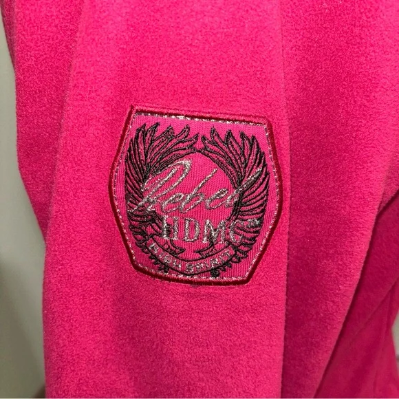 Harley Davidson Embroidered Full Zip Fleece Jacket Red Women’s Sz XL - Picture 4 of 7